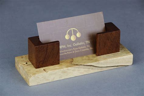 how to make wooden business card holder